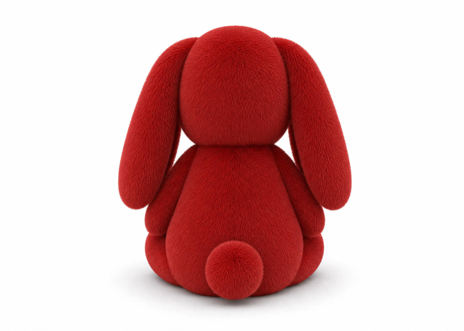 Peluche lapin Flocon rouge vue de dos