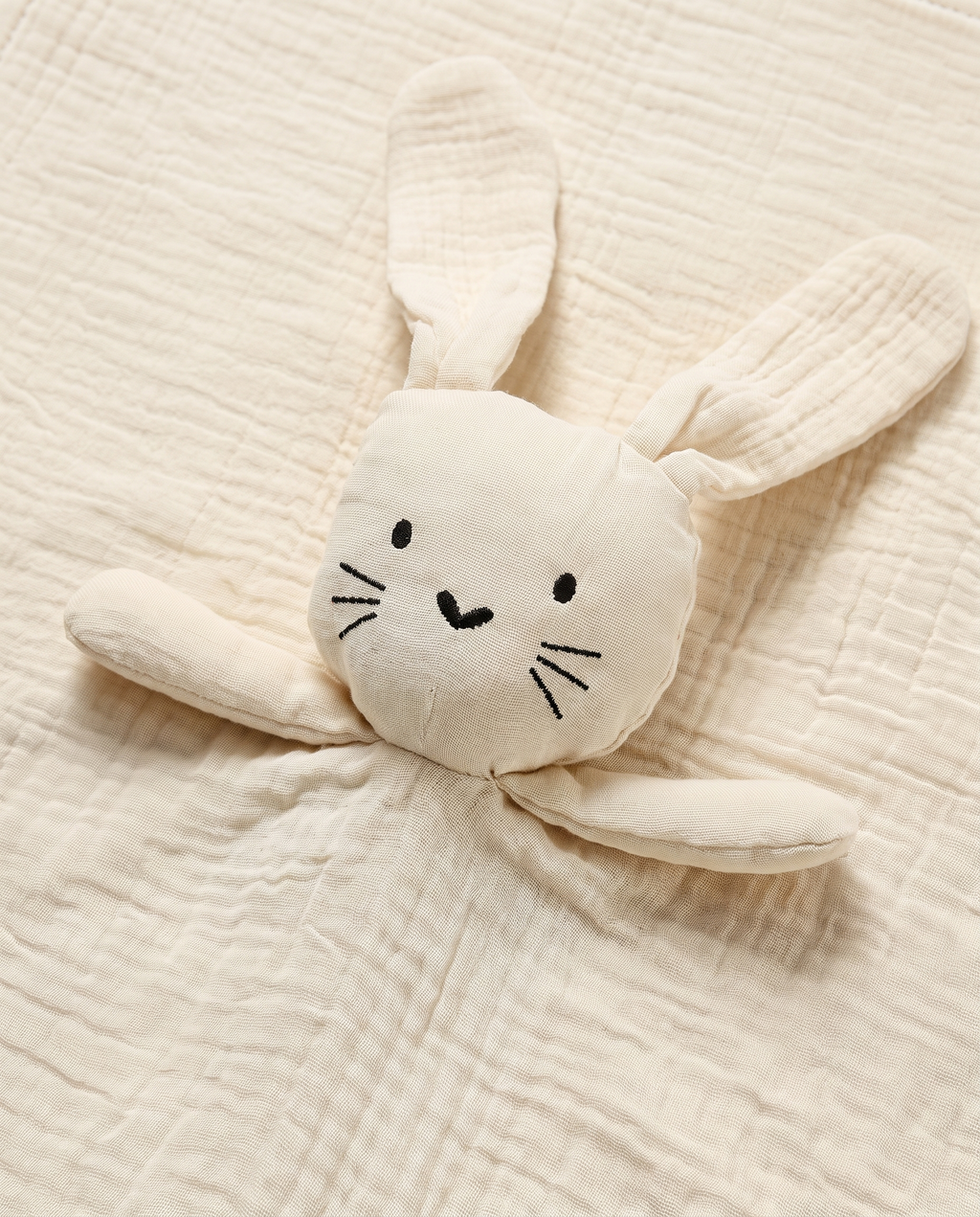 doudou lapin visage brodé détail sorbet à la poire le rêveur