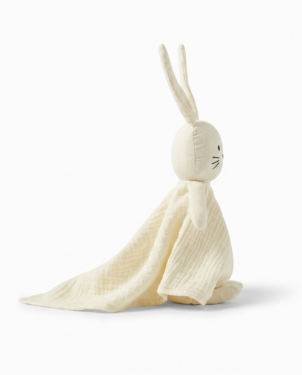 doudou lapin profil texture mousseline la douce