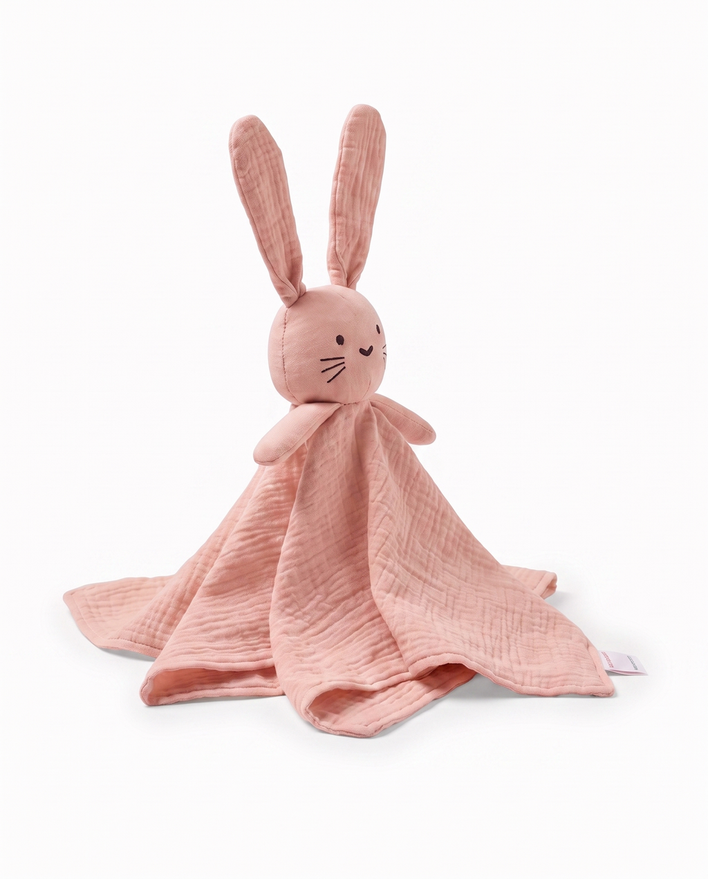 doudou lapin la câline amande corail face