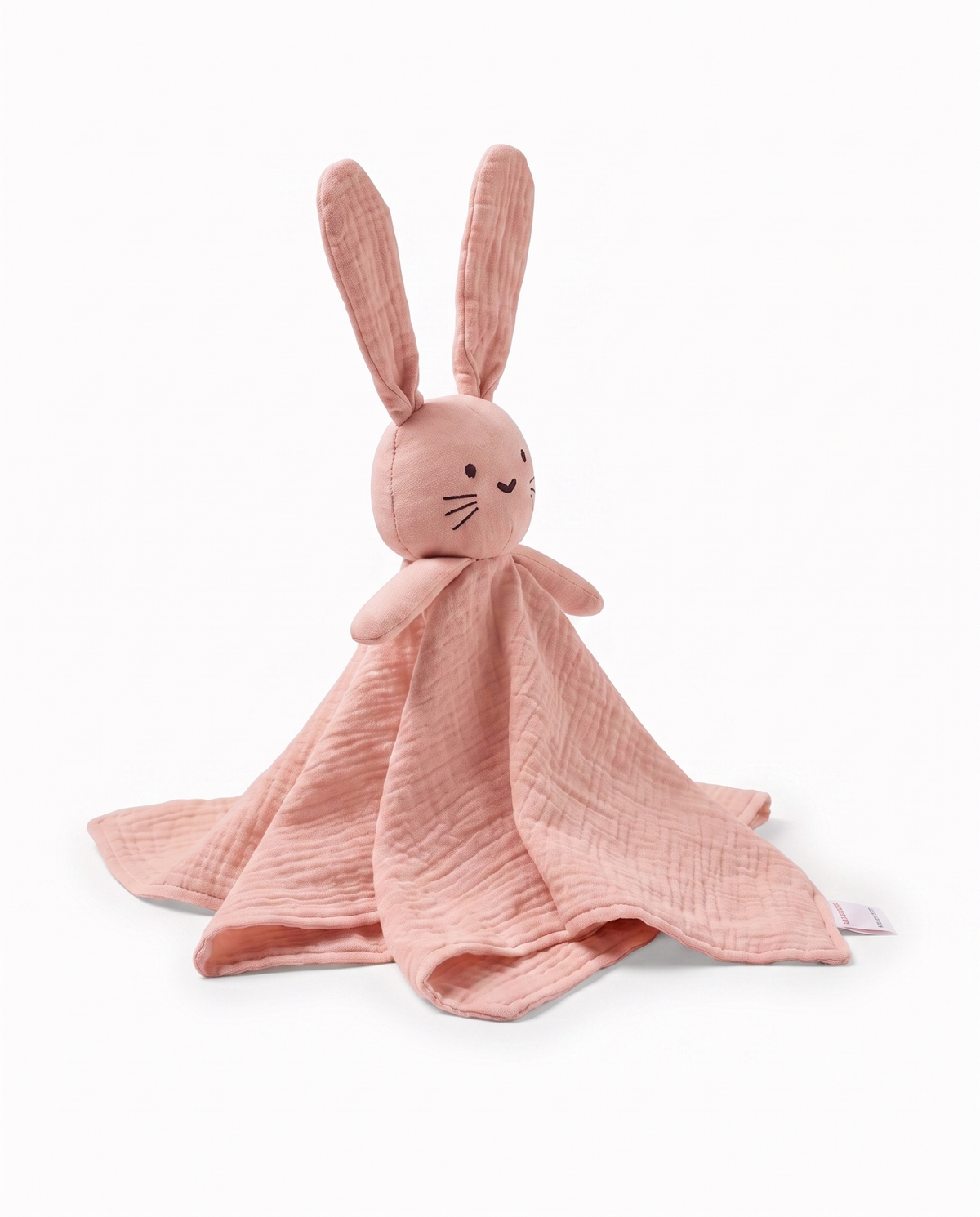 doudou lapin la câline amande corail face