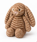 Doudou lapin Praline vue trois-quarts, oreilles tombantes